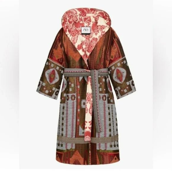 ZARA ATELIER JACQUARD COAT LIMITED EDITION - Picture 8 of 10